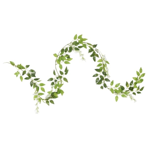 vidaXL kunstige blomsterguirlander 6 stk. 200 cm hvid