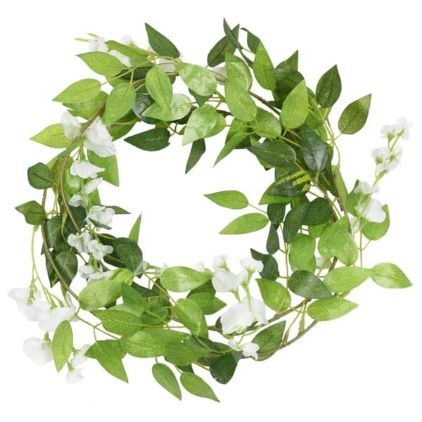vidaXL kunstige blomsterguirlander 6 stk. 200 cm hvid