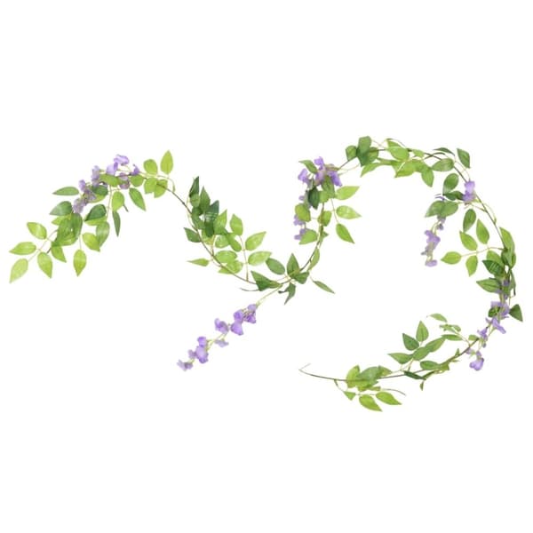 vidaXL kunstige blomsterguirlander 6 stk. 200 cm lilla