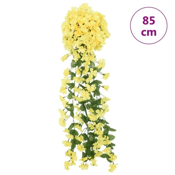 vidaXL Konstgjorda girlanger 3 st gul 85 cm