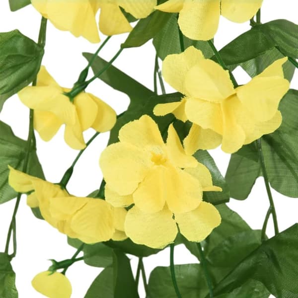vidaXL kunstige blomsterguirlander 3 stk. 85 cm gul
