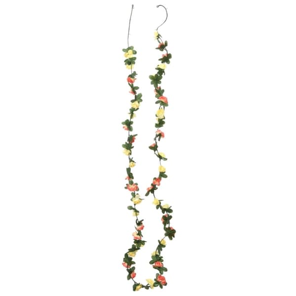 vidaXL kunstige blomsterguirlander 6 stk. 250 cm lys forårsrød