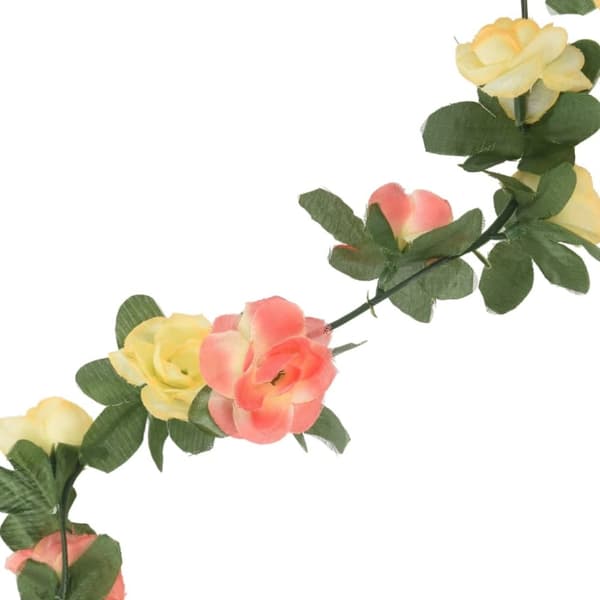 vidaXL kunstige blomsterguirlander 6 stk. 250 cm lys forårsrød