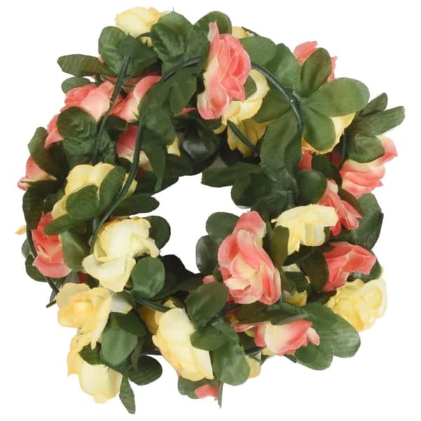 vidaXL kunstige blomsterguirlander 6 stk. 250 cm lys forårsrød