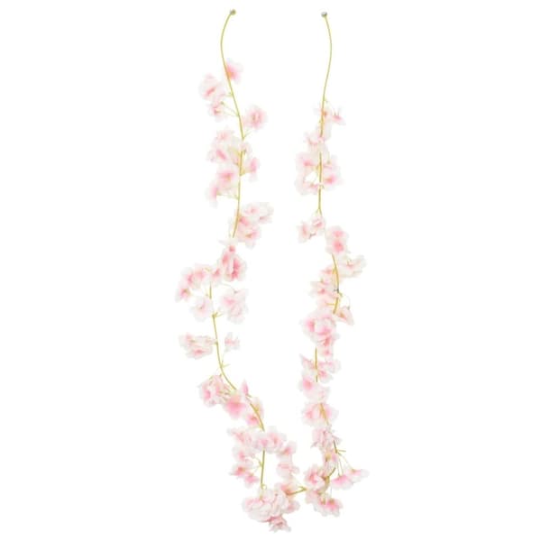 vidaXL kunstige blomsterguirlander 6 stk. 180 cm lyserød