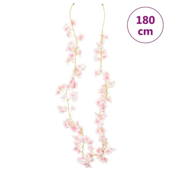 vidaXL kunstige blomsterguirlander 6 stk. 180 cm lyserød