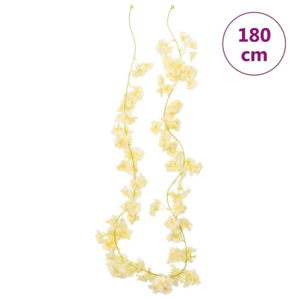 vidaXL Konstgjorda girlanger 6 st champagne 180 cm