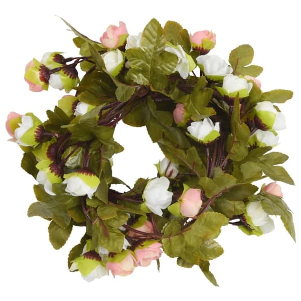 vidaXL kunstige blomsterguirlander 6 stk. 215 cm champagnefarvet