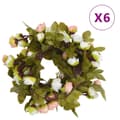 Miniatyrbillede 1 af 7: vidaXL kunstige blomsterguirlander 6 stk. 215 cm champagnefarvet
