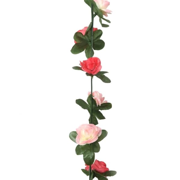 vidaXL Konstgjorda girlanger 6 st rosa 250 cm