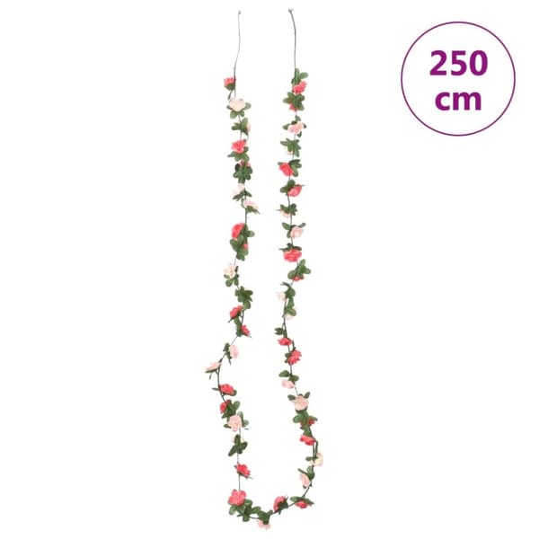 vidaXL Konstgjorda girlanger 6 st rosa 250 cm