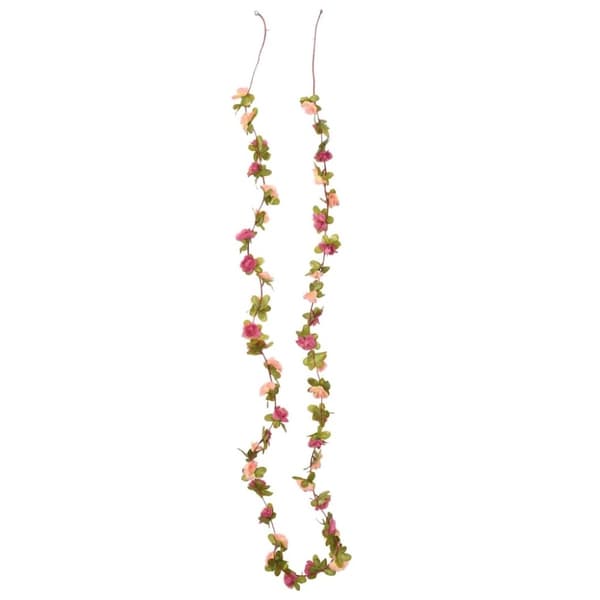 vidaXL kunstige blomsterguirlander 6 stk. 250 cm rosenrød