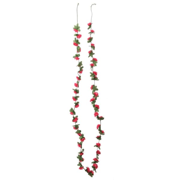 vidaXL kunstige blomsterguirlander 6 stk. 250 cm lys røde forårsroser
