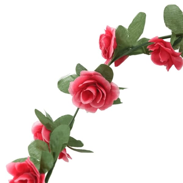 vidaXL Konstgjorda girlanger 6 st rosenröd 250 cm
