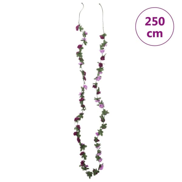 vidaXL kunstige blomsterguirlander 6 stk. 250 cm lys forårslilla