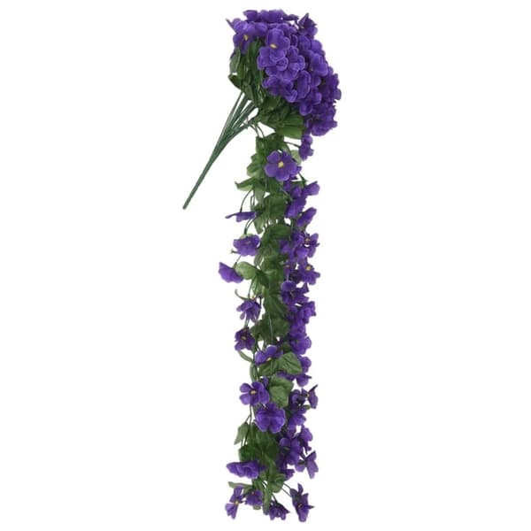 vidaXL Blomsterkranser for jul 3 stk mørkelilla 85 cm