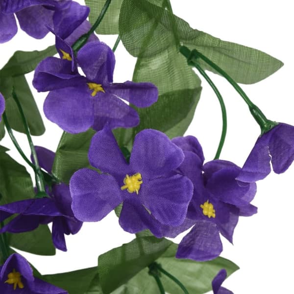 vidaXL Blomsterkranser for jul 3 stk mørkelilla 85 cm