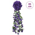 Miniatyrbilde 7 av 7: vidaXL Blomsterkranser for jul 3 stk mørkelilla 85 cm