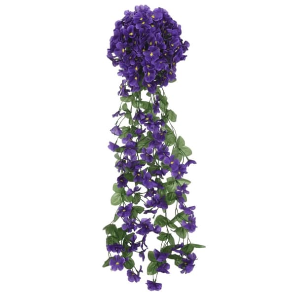 vidaXL Blomsterkranser for jul 3 stk mørkelilla 85 cm