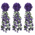 Miniatyrbilde 1 av 7: vidaXL Blomsterkranser for jul 3 stk mørkelilla 85 cm
