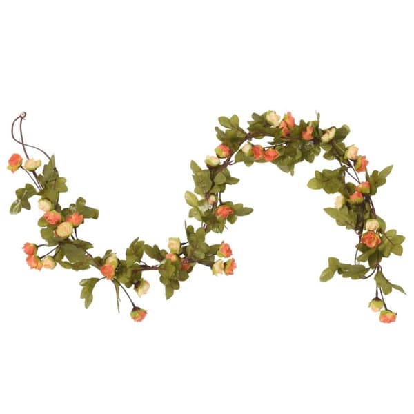 vidaXL kunstige blomsterguirlander 6 stk. 215 cm rødorange