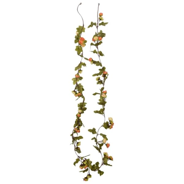 vidaXL kunstige blomsterguirlander 6 stk. 215 cm rødorange