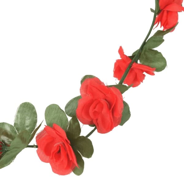 vidaXL kunstige blomsterguirlander 6 stk. 250 cm forårsrød