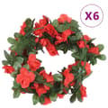 Miniatyrbillede 1 af 7: vidaXL kunstige blomsterguirlander 6 stk. 250 cm forårsrød