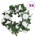Miniatyrbilde 1 av 7: vidaXL Blomsterkranser for jul 6 stk vår hvit 250 cm
