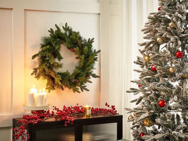 Julekrans Grønn Syntetisk materiale ø 60 cm Kongler Julepynt Jul Dekorasjon