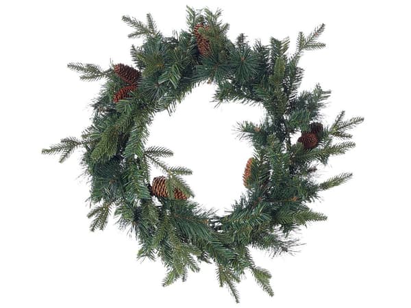 Julekrans Grønn Syntetisk materiale ø 60 cm Kongler Julepynt Jul Dekorasjon