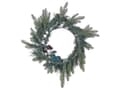 Miniatyrbilde 6 av 8: Julekrans Grønn Syntetisk materiale ø 50 cm Med belysning Kunstig snø Bær og Kongler Julepynt Jul Dekorasjon