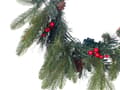 Miniatyrbilde 7 av 8: Julekrans Grønn Syntetisk materiale ø 50 cm Med belysning Kunstig snø Bær og Kongler Julepynt Jul Dekorasjon