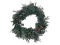 Miniatyrbilde 5 av 8: Julekrans med belysning Grønn syntetisk materiale ø 60 cm LED Kunstig snø Kongler Bær Julepynt Jul Dekorasjon
