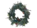 Miniatyrbilde 6 av 8: Julekrans med belysning Grønn syntetisk materiale ø 60 cm LED Kunstig snø Kongler Bær Julepynt Jul Dekorasjon