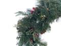 Miniatyrbilde 7 av 8: Julekrans med belysning Grønn syntetisk materiale ø 60 cm LED Kunstig snø Kongler Bær Julepynt Jul Dekorasjon
