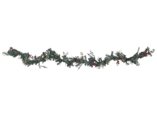 Juleguirlande Grøn 180 cm Kunstig Guirlande LED Lys Julepynt Indretning Tilbehør