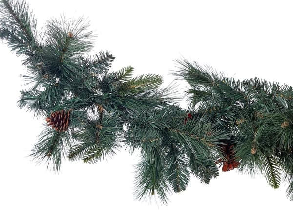 Julegirlander med belysning Grønn Syntetisk materiale 270 cm LED Julepynt Jul Dekorasjon