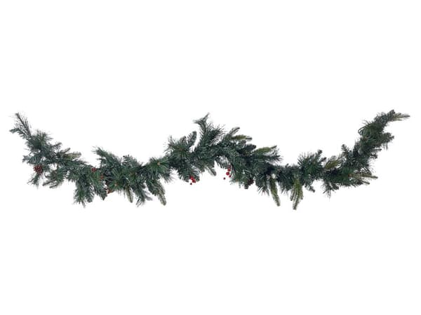 Julgirlang Grön Syntetmaterial 180 cm Förbelyst med LED-lampor Juldekor Vinter Jul Grönska