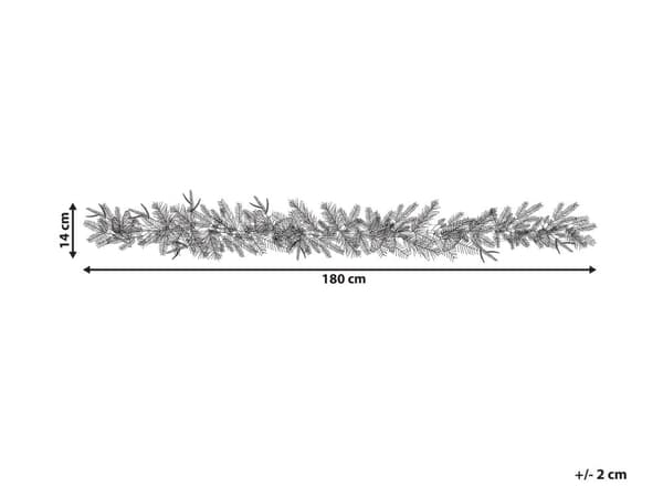 Julgirlang Grönt Syntetmaterial Konstgjord 180 cm med LED-lampor Juldekor Vinter Jul Grönska