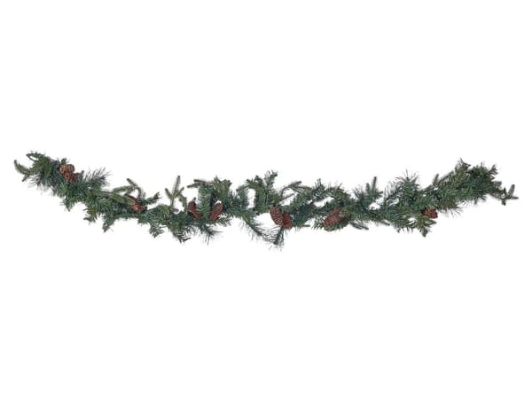 Julgirlang Grönt Syntetmaterial Konstgjord 180 cm med LED-lampor Juldekor Vinter Jul Grönska