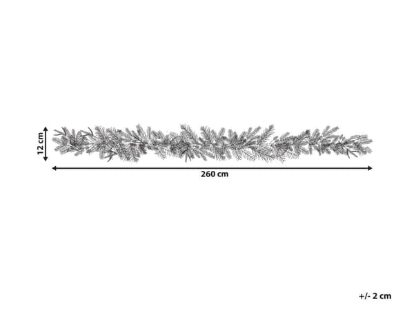 Julgirlang Grön Syntetmaterial 270 cm Förbelyst med LED-lampor Juldekor Vinter Jul Grönska