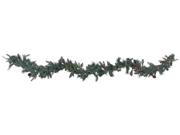 Julgirlang Grön Syntetmaterial 270 cm Förbelyst med LED-lampor Juldekor Vinter Jul Grönska