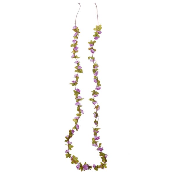 Julkransar med blommor 6 st ljuslila 250 cm