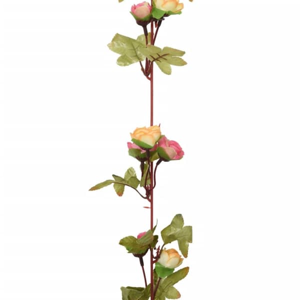 blomsterguirlander til jul 3 stk. 215 cm lyserød
