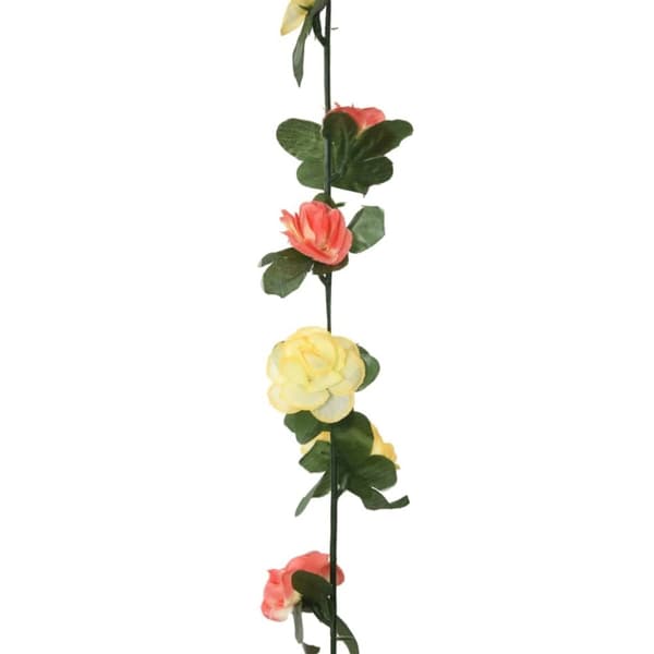 blomsterguirlander til jul 6 stk. 250 cm forårsfarver