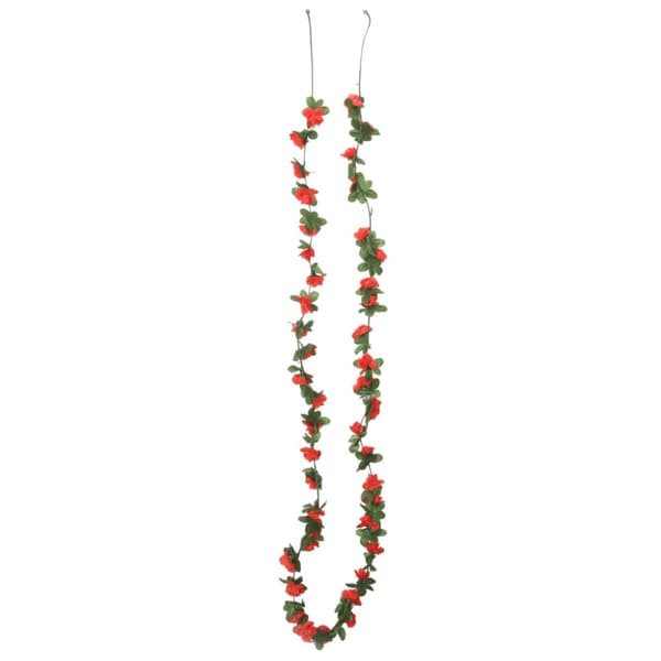 blomsterguirlander til jul 6 stk. 250 cm forårsrød