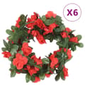 Miniatyrbillede 1 af 7: blomsterguirlander til jul 6 stk. 250 cm forårsrød