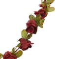 Miniatyrbillede 5 af 7: blomsterguirlander til jul 6 stk. 250 cm vinrød