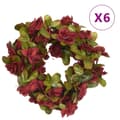 Miniatyrbillede 1 af 7: blomsterguirlander til jul 6 stk. 250 cm vinrød